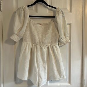 White cotton romper